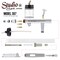 8 Master Hi-Flow S62 Dual-Action Siphon Feed Airbrushes with 0.5 mm Tips, 3/4 oz. Bottles, Cutaway Handles & Storage Case